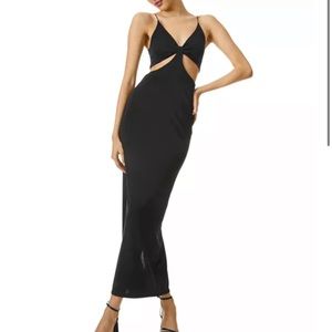 Alice and Olivia Havana Side Cutout Maxi Dress